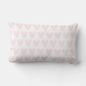 Coussin Rectangle Cute Blush Coeurs rose Motif Filles Nursery (Verso)
