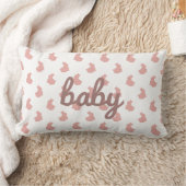 Coussin Rectangle Cute Bunny Blush rose Baby Nursery (Couverture)