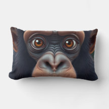 Cute Crazy Funny Chimpanzé Anime Portrait