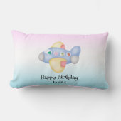 Coussin Rectangle Cute dinosaure avion Parti étudiant anniversaire d (Recto)