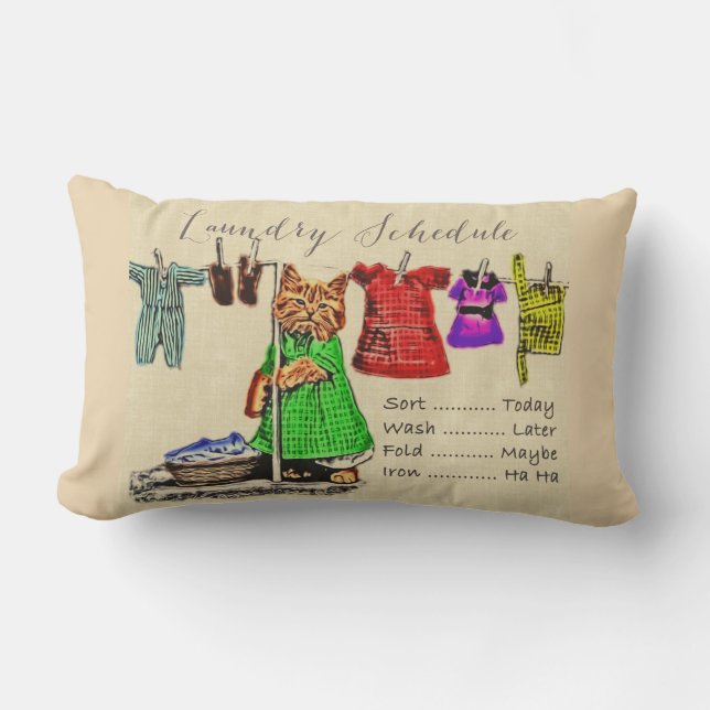 Coussin Rectangle Cute Funny Chat Animaux Animaux Animaux de compagn (Recto)