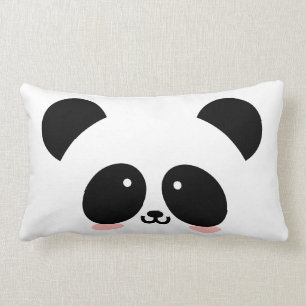 Coussin Rectangle Cute Kawaii Panda  Ajouter votre nom