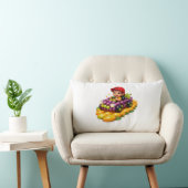 Coussin Rectangle “Cute Kids 3D Sticker – Boy Driving Grape Car, Man (Chaise)