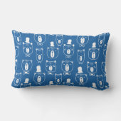 Coussin Rectangle Cute Kids Gentleman Bear en bleu Casquette (Verso)