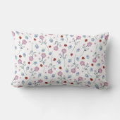 Coussin Rectangle Cute Ladybug Polka dot Daisy Flower Russe Motif (Verso)