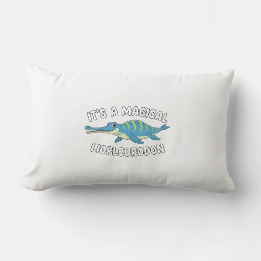 Coussin Rectangle Cute Magical Liopleurodon Fantasy Prehistoric Ocea (Recto)
