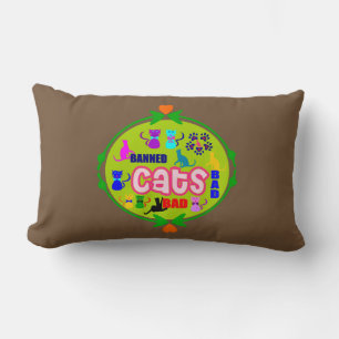 Coussin Rectangle 😻 🐾 ↷ Cute Naughty Cat Family Fabrique Lumbar