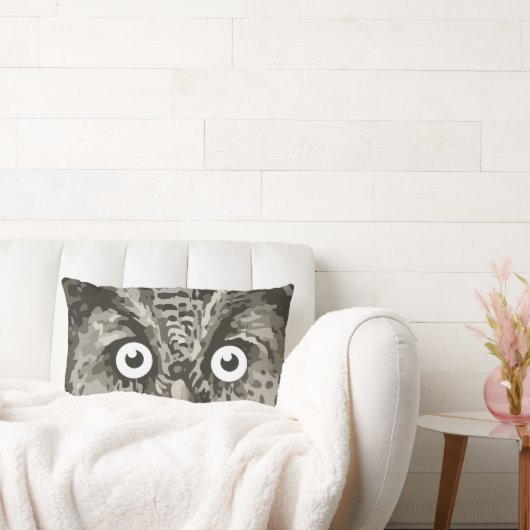 Coussin Rectangle Cute Owl Grey Genre Neutre Nouvelle chambre bébé (Canapé)