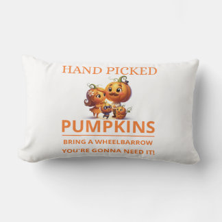 Coussin Rectangle Cute Pumpkin Patch Kids Hand Picked Pumpkins Throw
