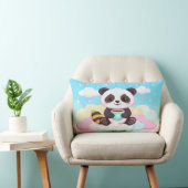 Coussin Rectangle Cute Red Panda Coffee Mug & Pillow - Happy Kawaii  (Chaise)