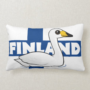 Coussin Rectangle Cygne de Whooper de la Finlande