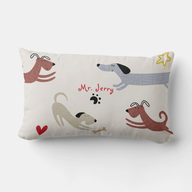 Coussin Rectangle Dachshund Saucisse Chien mignonne Teckel Équipe Do (Verso)