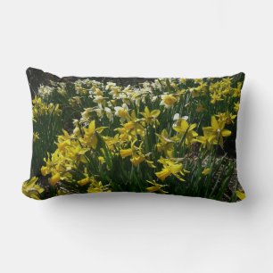 Coussin Rectangle Daffodiles jaunes et blancs Fleurs de printemps