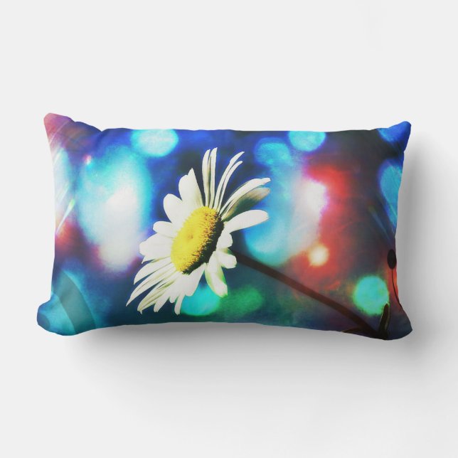 Coussin Rectangle Daisy Pop Art Extérieur Jeu d'oreiller (Recto)