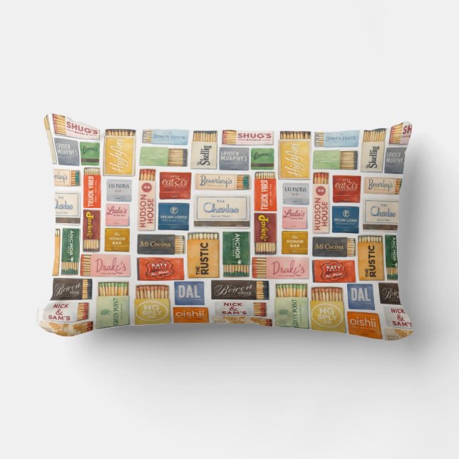 Coussin Rectangle Dallas Matchbook Lumbar Pillow (Recto)