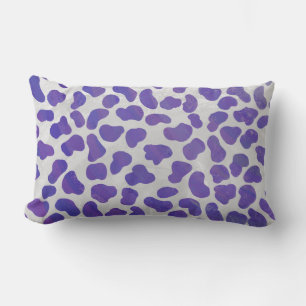 Coussin Rectangle Dalmatien Imprimé Violet et Blanc