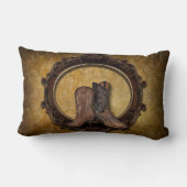 Coussin Rectangle damassé rustique Western Cowboy mariage (Verso)