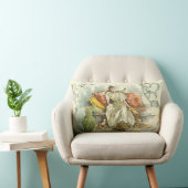 Coussin Rectangle Dame victorienne avec le livre, d'une magazine (Chaise)