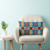 Coussin Rectangle Dames colorées et fleurs (Chaise)