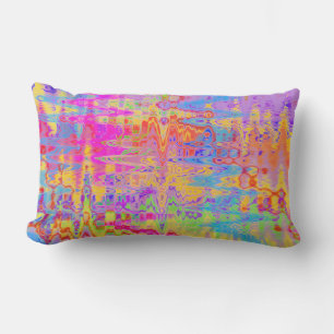 Coussin Rectangle Danse Abstraite Arc-en-ciel