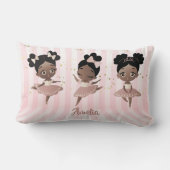 Coussin Rectangle Danse de ballet de filles afro-américaines, Baller (Verso)
