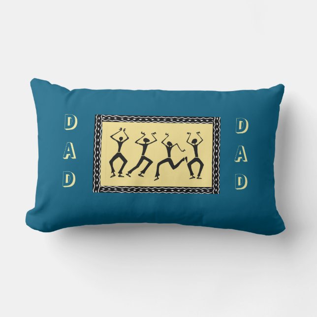 Coussin Rectangle Danse de la soirée africaine Art génial (Recto)