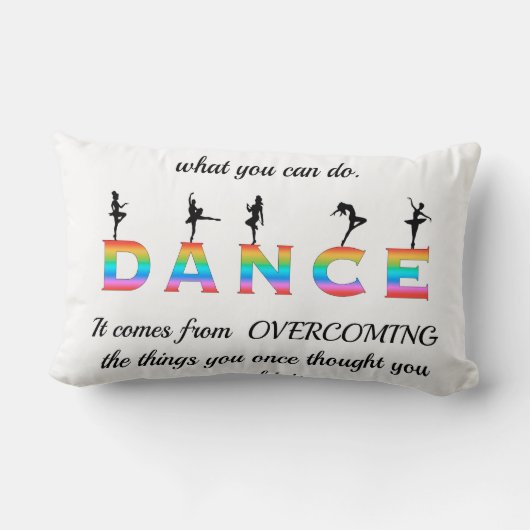 Coussin Rectangle Danse, multicolore (Verso)