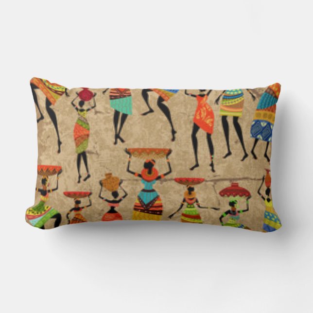 Coussin Rectangle Danseuse africaine (Recto)