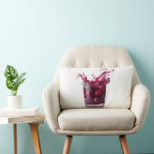 Coussin Rectangle Dark Cocktail with Red Cherries and Explosive Spla (Chaise)