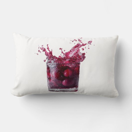Coussin Rectangle Dark Cocktail with Red Cherries and Explosive Spla (Recto)