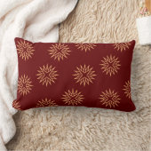Coussin Rectangle Dark Red et Gold Star (Couverture)