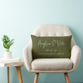 Coussin Rectangle Date de mariage personnalisée avec coordonnées ver (Chaise)