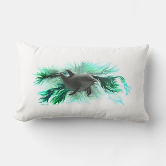 Coussin Rectangle Dauphin - Bébé (Recto)