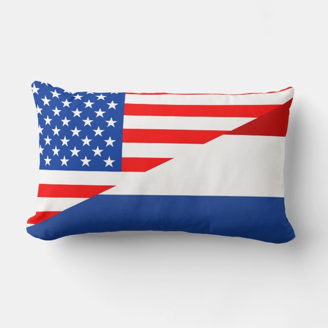 Coussin Rectangle de drapeau néerlandais Etats-Unis des Etats-Unis (Recto)