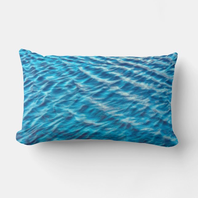 Coussin Rectangle déco de la maison d'oreiller bleu cool (Recto)