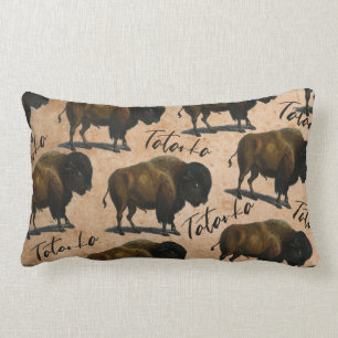 Coussin Rectangle Décor à la maison occidental de bison de Buffalo