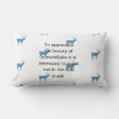 Coussin Rectangle Décor de maison d'hiver d'Aristote avec citation (Recto)