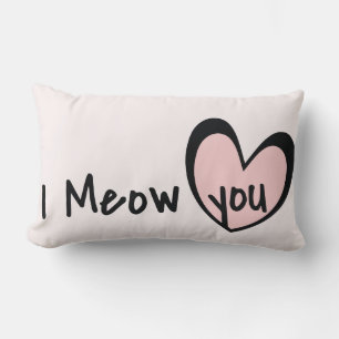 Coussin Rectangle Décor de nurserie d'amour, Mignon coeur rose, Je m