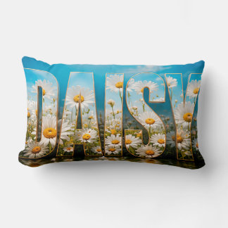 Coussin Rectangle Décor floral botanique de luxe Daisy