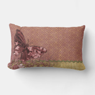 Coussin Rectangle Décor vintage papillon