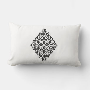 Coussin Rectangle Décoration d'art floral cadre vintage de luxe