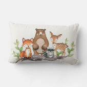 Coussin Rectangle Décoration de nurserie pour bébé avec des animaux  (Verso)