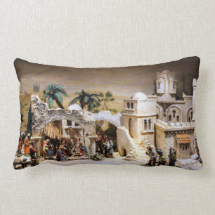 Coussin Rectangle Décoration de scène de nativité pour Noël