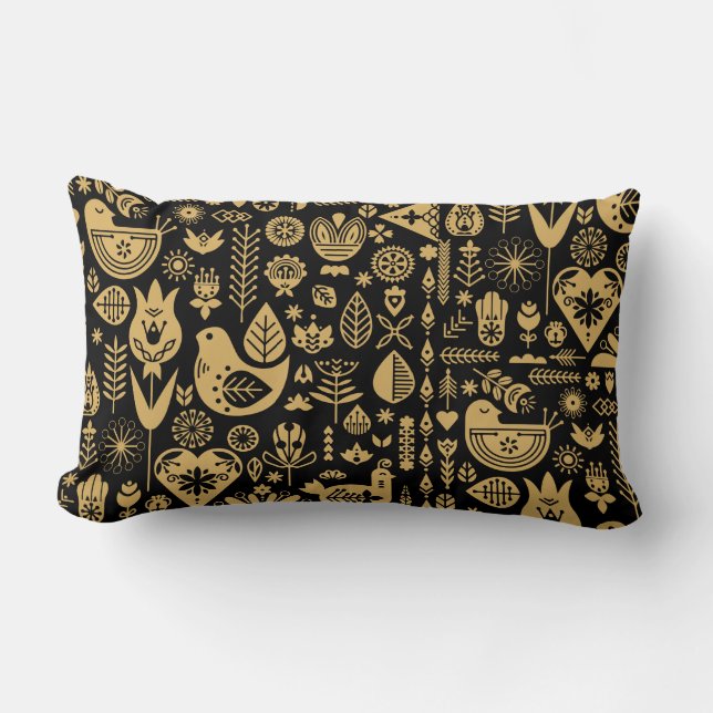 Coussin Rectangle Décorations de Noël scandinave nordique (Recto)