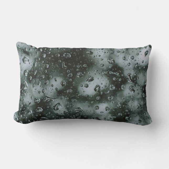 Coussin Rectangle Découpe d'eau sur verre (Recto)