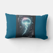 Coussin Rectangle "Deep Sea Elegance : Conception brillante de médus (Verso)