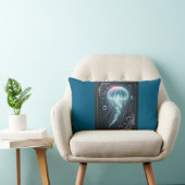 Coussin Rectangle "Deep Sea Elegance : Conception brillante de médus (Chaise)