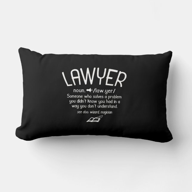 Coussin Rectangle Définition drôle de l'avocat (Recto)
