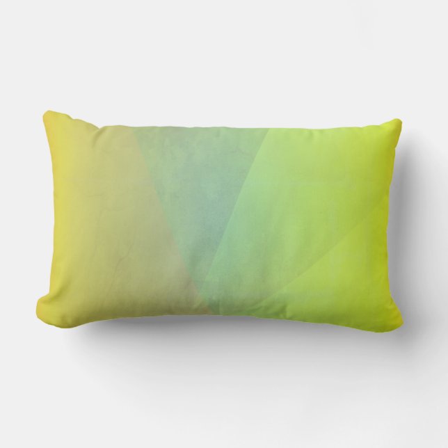 Coussin Rectangle Dégradé géométrique jaune moderne (Recto)