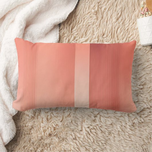 Coussin Rectangle Dégradés de rayures pêche couleurs art IA (Couverture)